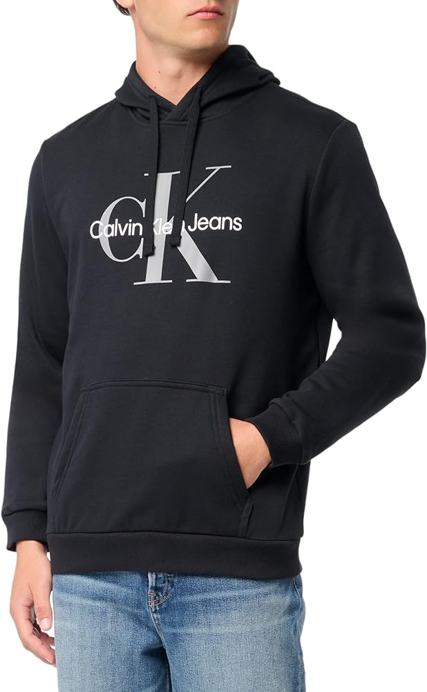 Calvin Klein Men's Monogram Logo-Hoodie