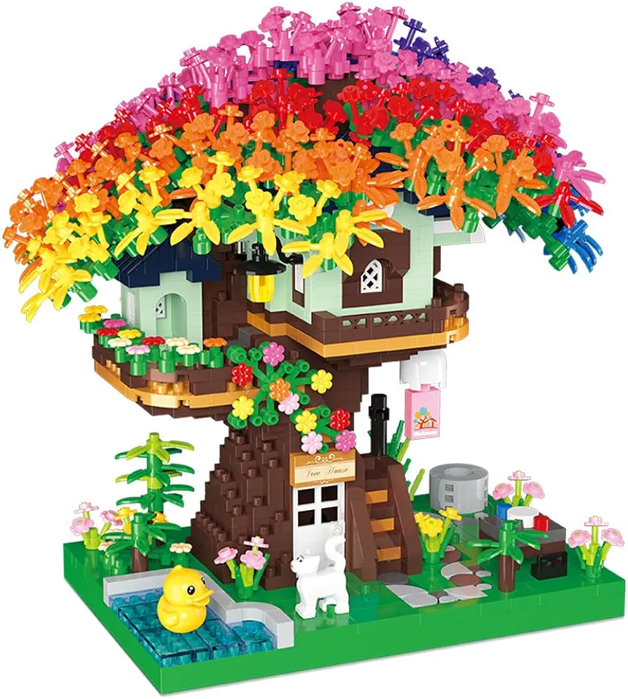 MindBox Tree Building Set for Adults, 1528 Pcs Micro-Particle Ideas Rainbow Tree Building Block Toy for Adult