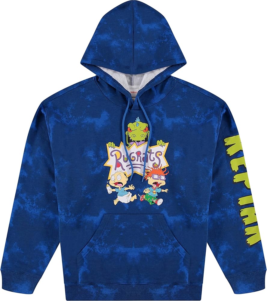 Nickelodeon Mens Rugrats Reptar Hoodie - Rugrats Reptar Tommy and Chuckie Allover Hoodie Sweatshirt