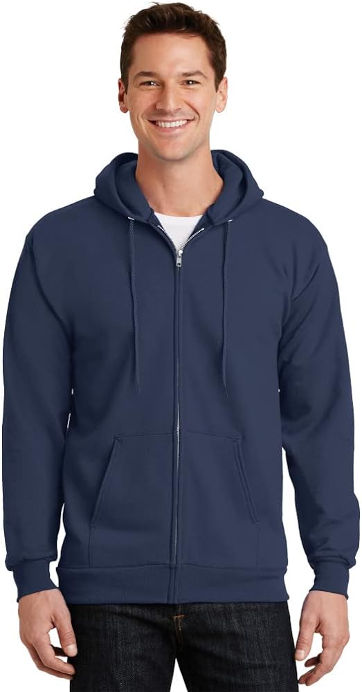 Port & Company Tall Essential Fleece Full-Zip Hooded Sweatshirt. PC90ZHT