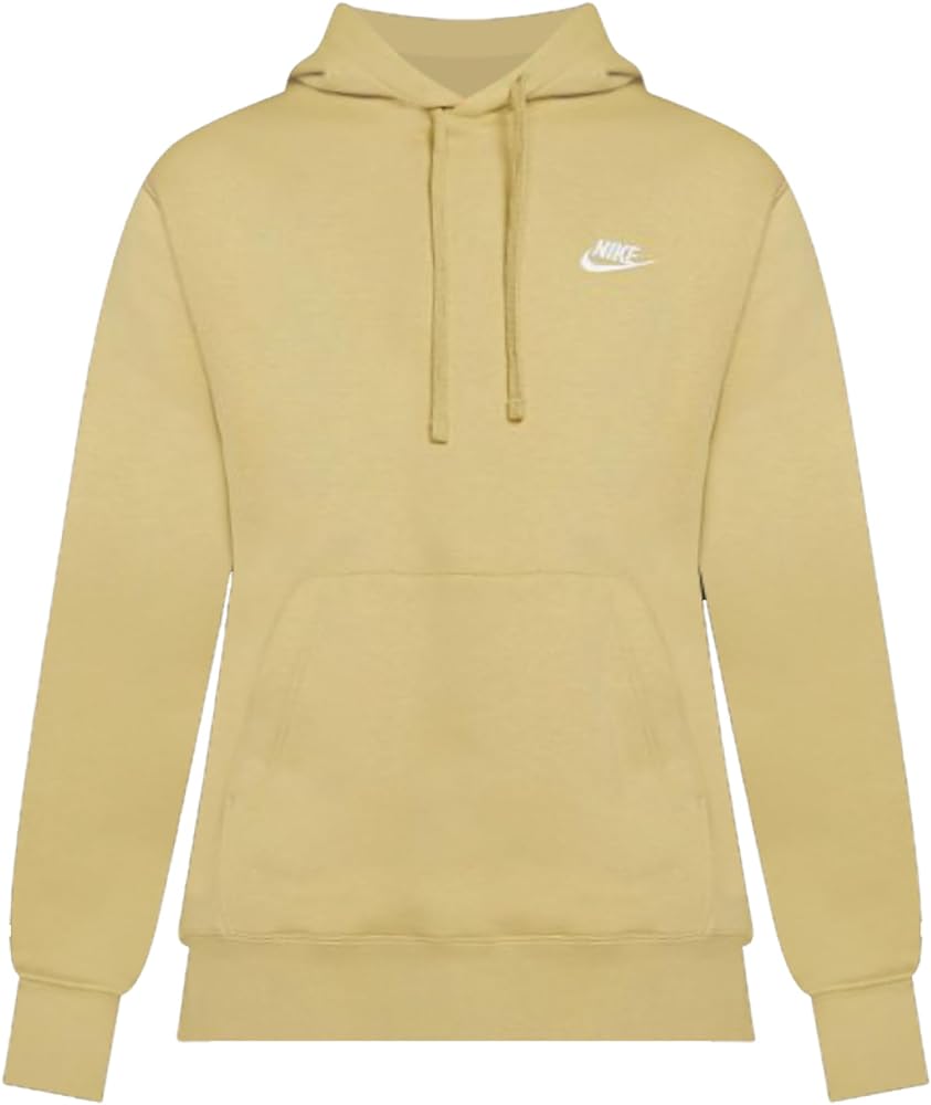 Nike Men's Pull Over Hoodie (US, Alpha, XX-Large, Regular, Regular, Buff Gold/White)