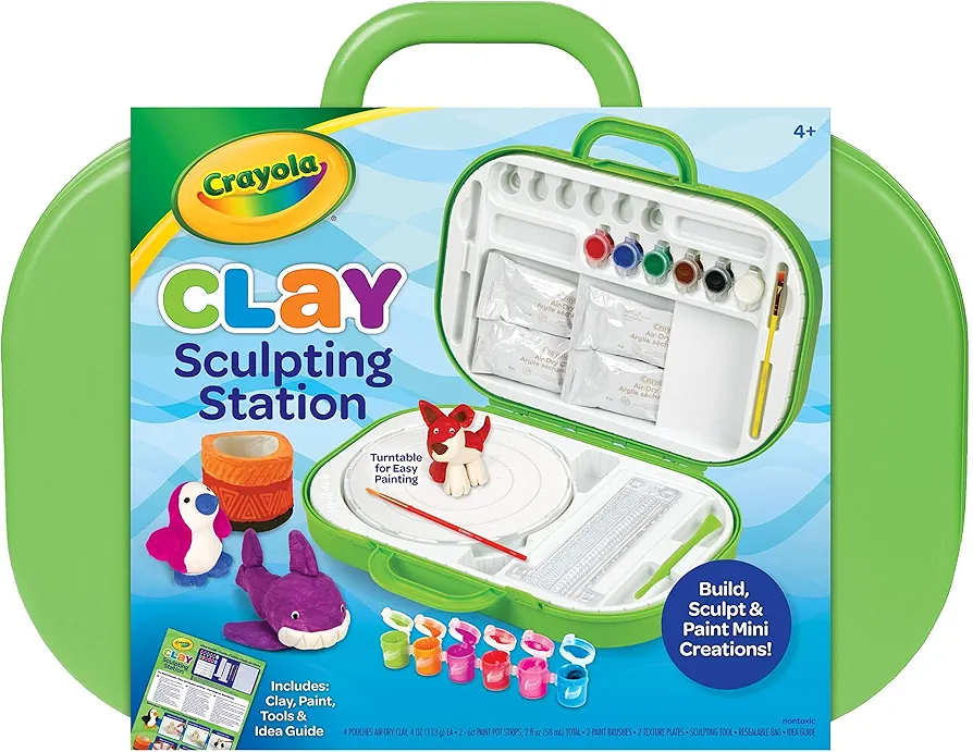 Crayola Clay Sculpting Station, Kids Clay, Sculpting Material, Craft kit, Art Set for Kids, Gift for Boys & Girls, Ages 6+