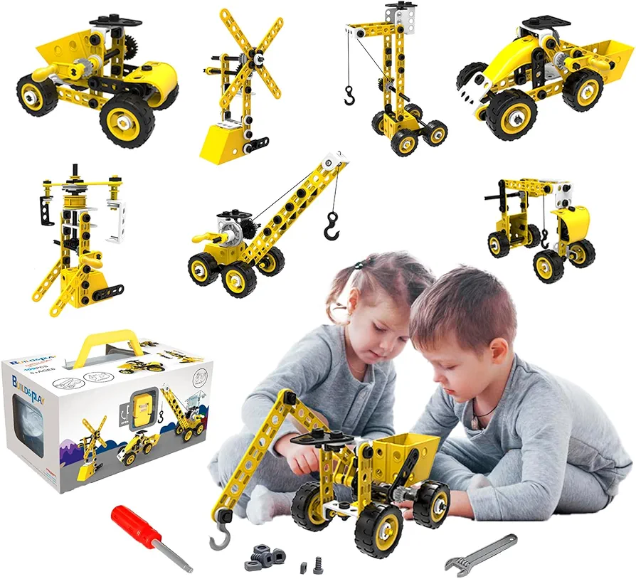 STEM Educational Building Blocks - 100 pcs Toys Stem Kit for Kids Ages 4 5 6 7 8 9+ Engineering Building Blocks Kit Sets Boys Science Kit Tinker Toys