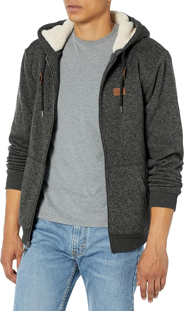 Quiksilver Men's Keller Sherpa Zip Hoodie Sweatshirt