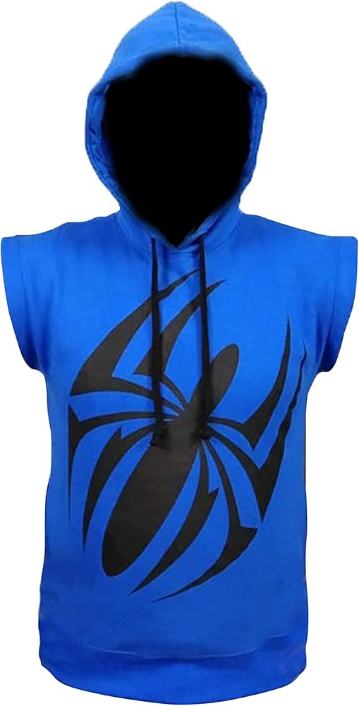 Men's Scarlet Spider Hoodie Men Sleeveless Fashion Pullover Blue Hoodie