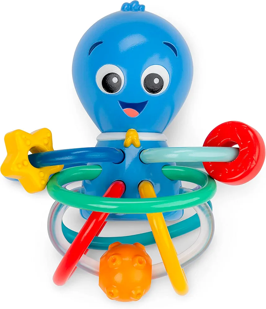 Baby Einstein Ocean Explorers Opus’s Shake & Soothe Teether Toy & Rattle, Ages 0 Months and Up