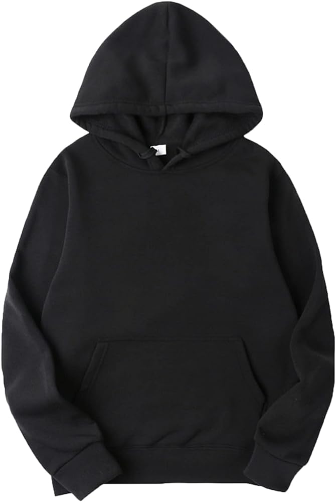 Men's Casual Pullover Hoodie Long Sleeve Drawstring Hooded Basic Sweatshirt with Pocket