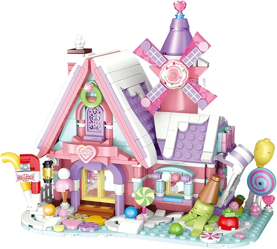 Fantasy Candy House Building Set (547 Pieces), Inspiring Creativity, Children's Educational Model Building Block Kit Birthday Gift, Creative Toy for Girls Age 8 9 10 11 12 Years Old