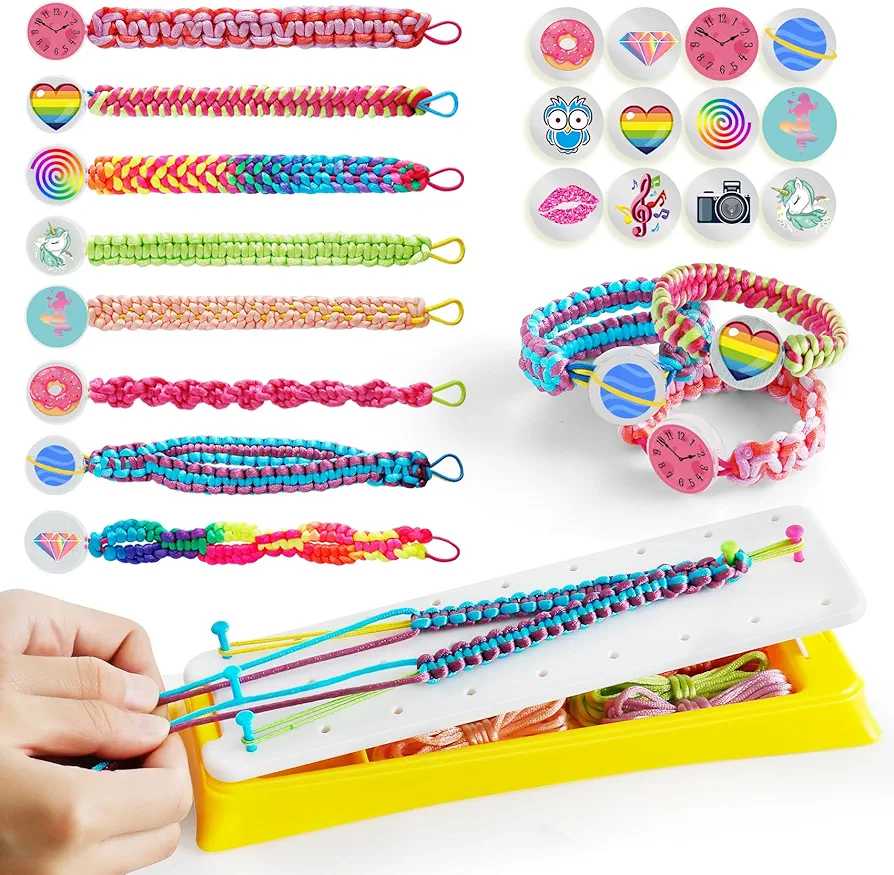 PREPOP Friendship Bracelet String Making Kits - Popular Toys for 7 8 9 10 11 12+ Year Old Girls, DIY Arts and Crafts Bracelets Maker Activities Supplies, Best Birthday Gifts Ideas Age 6-12 yr Girl