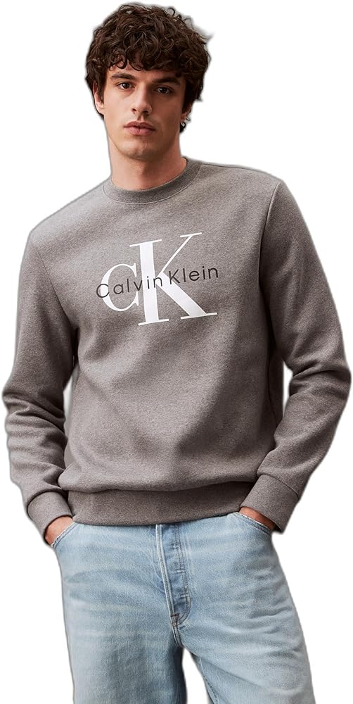 Calvin Klein Men's Monogram Logo Crewneck Sweatshirt