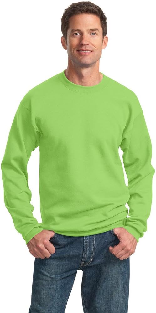 Port & Company Mens Classic Crewneck Sweatshirt, M, Lime