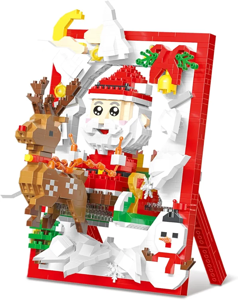 Christmas Building Blocks- 1165 Pieces Wintertime Holiday Mico-Building Sets Toy Tabletop Christmas Ornament Xmas Gifts for Teens, Kids, Girls and Boys Aged 6 7 8 9+ Years Old