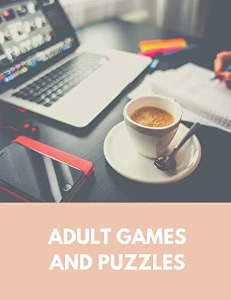 adult games and puzzles: This book is print books for kids to puzzle books for adults large print