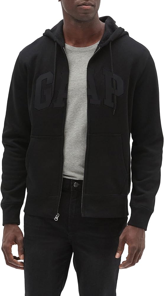 GAP Men's Logo Hoodie Hooded Full Zip Sweatshirt