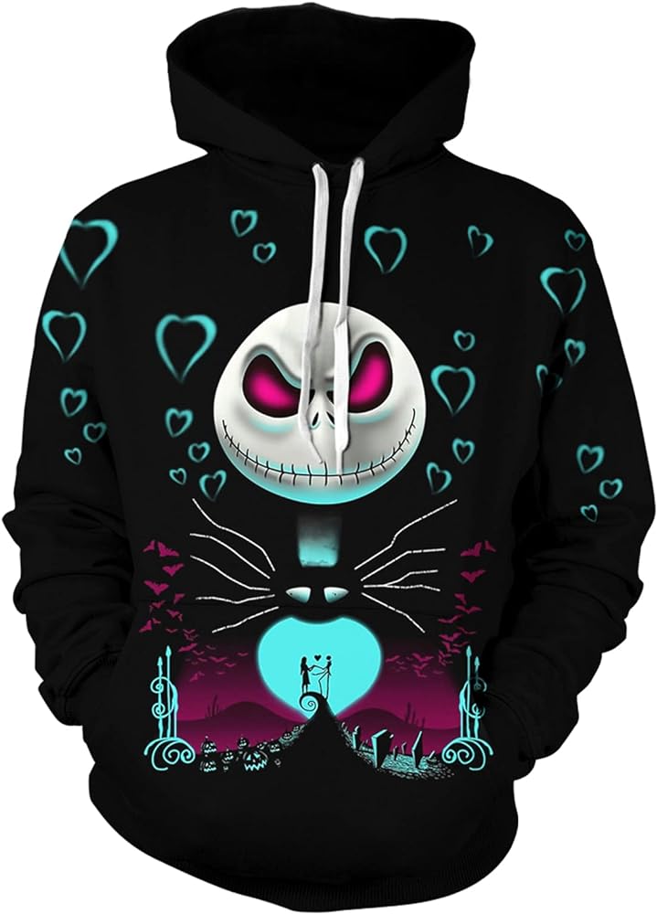 Men's And Women's Hoodies,Jack And Sally Hoodies Sweatshirt And Pants Suit