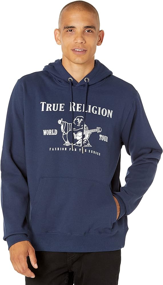 True Religion Men's Metallic Buddha Fleece Hoody