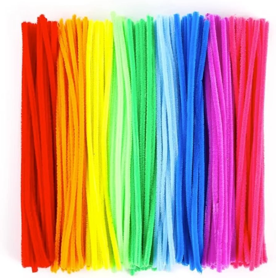 100 pcs Pipe Cleaners,Pipe Cleaners for Crafts,Pipe Cleaner Crafts,Chenille Stems for Craft Kids DIY Arts&Crafts Supplies (Colorful 100)