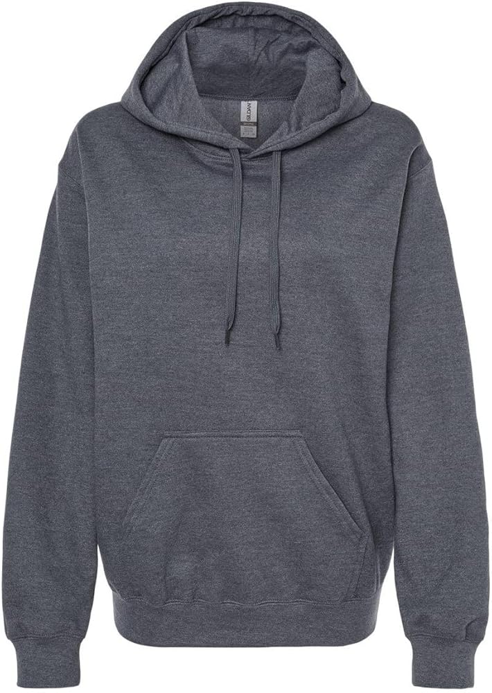 Gildan Mens Softstyle Hooded Sweatshirt, 4XL, Dark Heather