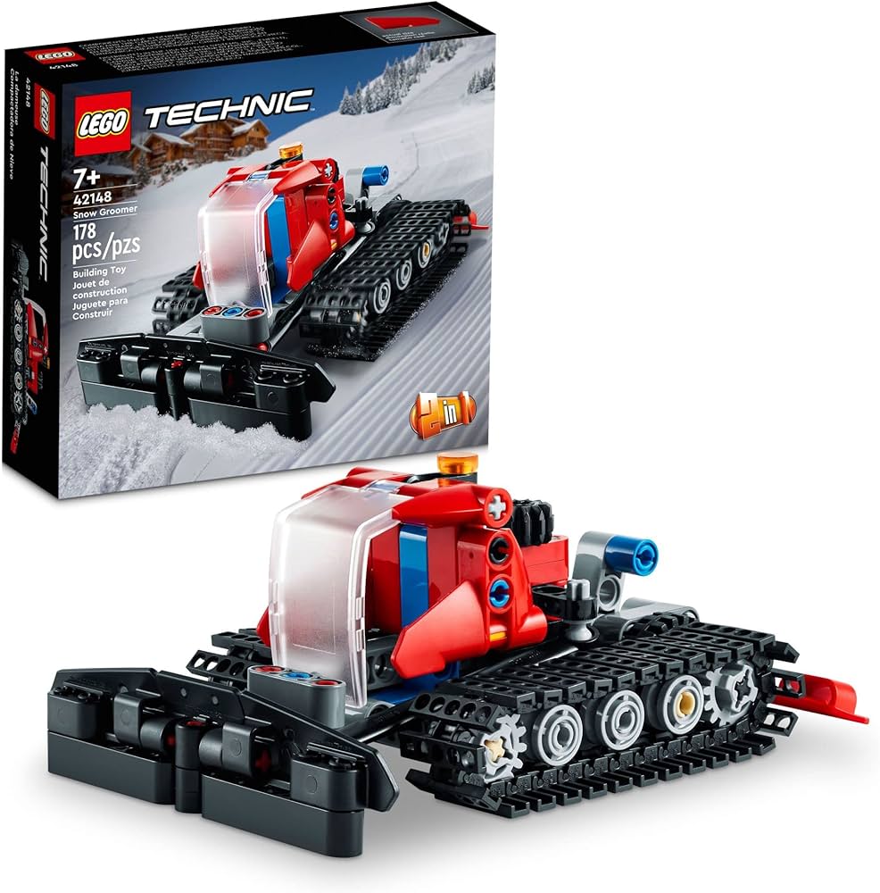 LEGO Technic Snow Groomer to Snowmobile 42148, 2in1 Vehicle Model Set, Engineering Toys, Winter Construction Toy for Kids, Boys, Girls 7+ Years Old, Birthday Gift Idea