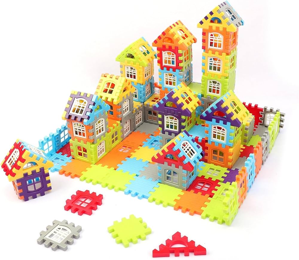 Stem Building Blocks Toys 210 Pcs for Kids Girls Boys Deluxe Interlocking Construction Learning Educational Block Sets Imagination, Inspirational, Recreational Toy Kids Age 4-8 (Multicolor)