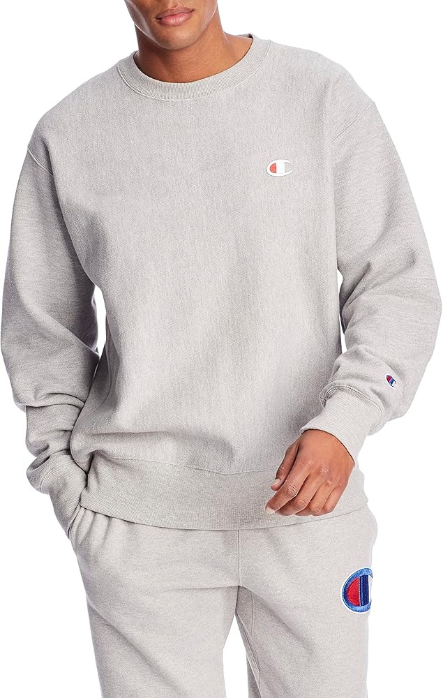 Champion Men'S Crewneck Sweatshirt, Reverse Weave, Heavyweight Fleece Sweatshirt For Men