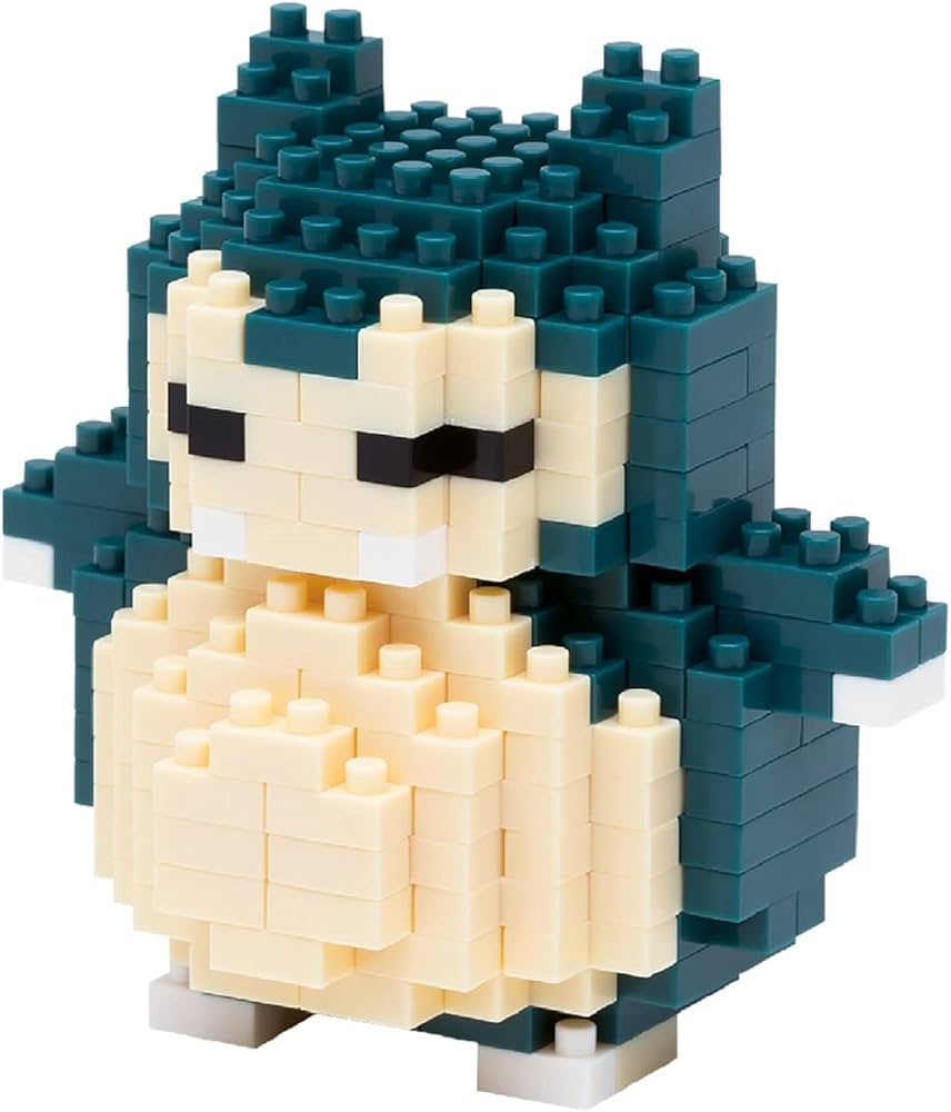 Nanoblock Pokemon Snorlax Building Kit, Grey