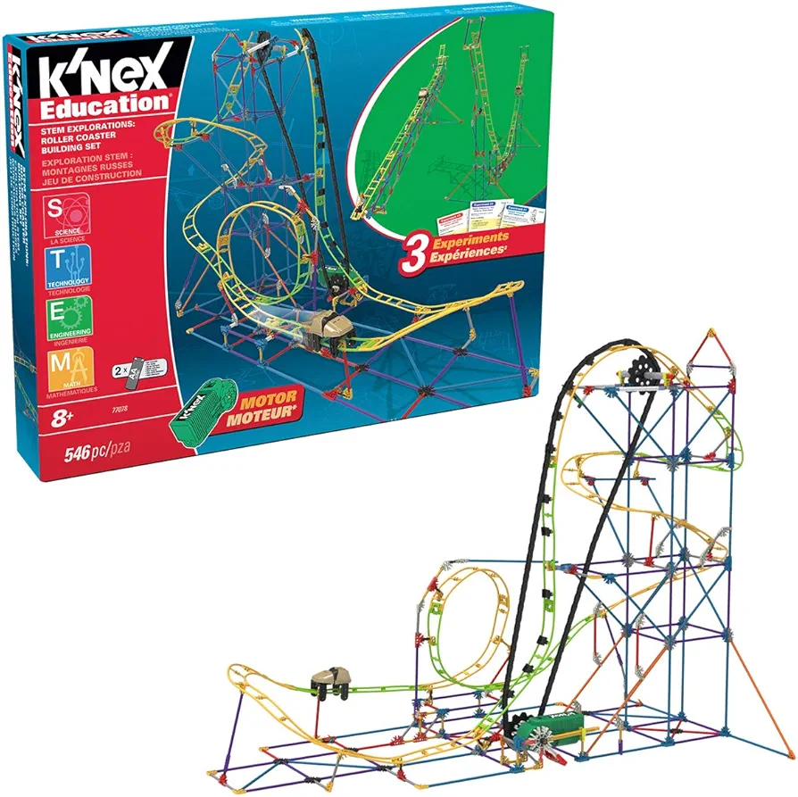 K'NEX Education ‒ STEM Explorations: Roller Coaster Building Set – 546 Pieces – Ages 8+ Construction Education Toy