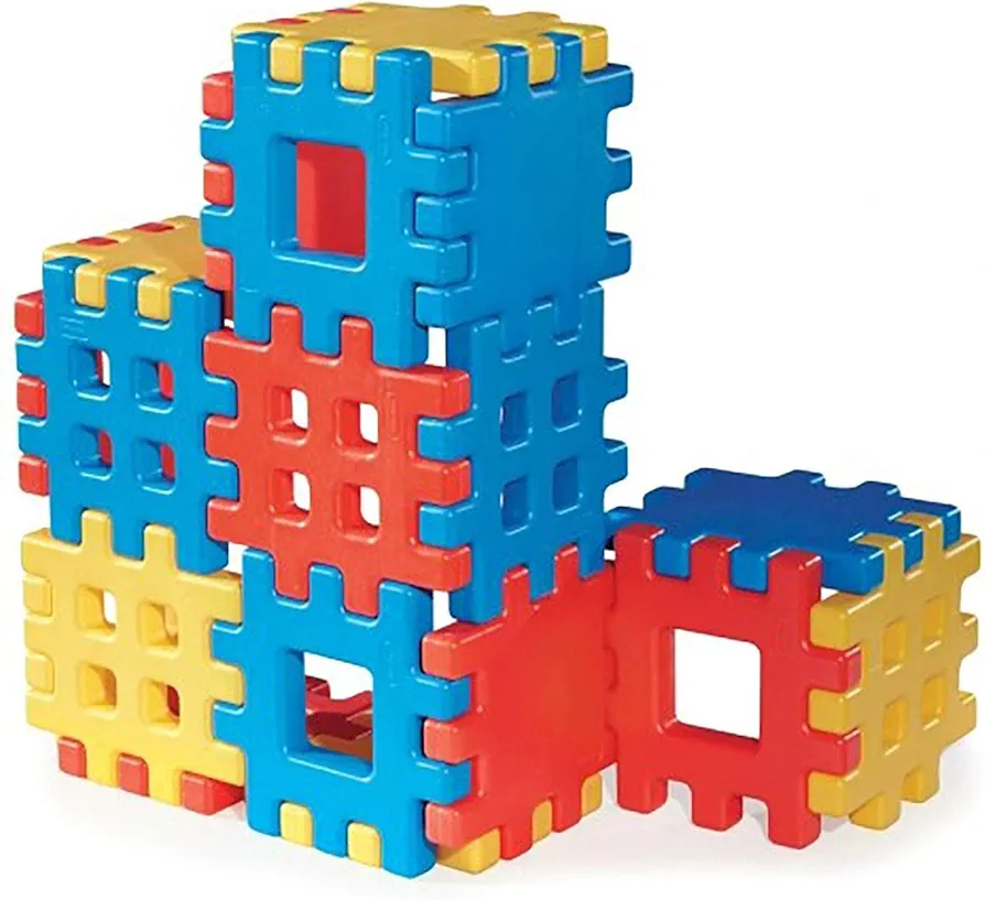 Little Tikes Big Waffle Block Set - 18 pieces, Blue/Red/Yellow