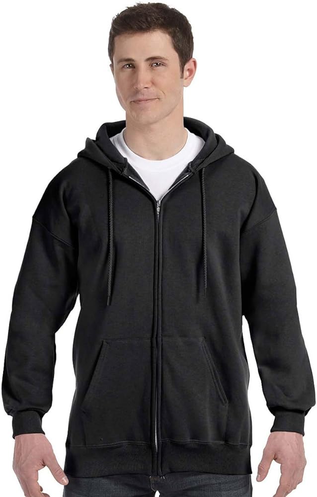 Hanes Mens Ultimate Full-Zip Hoodie, Men'S Hooded Fleece Sweatshirt With Zipper