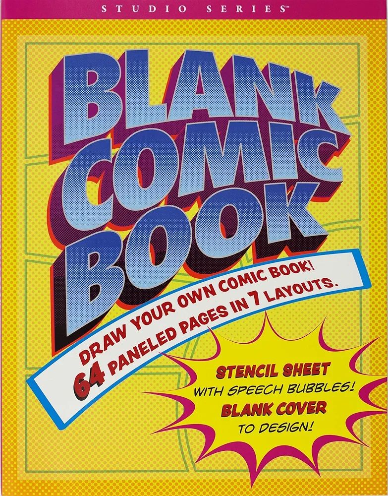 Blank Comic Book (with bonus stencil and blank cover!)