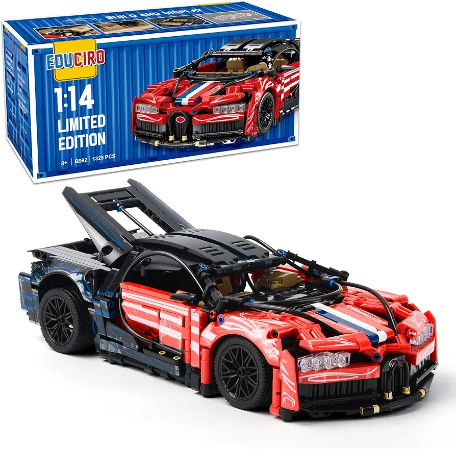 Technic Car Building Set for Kids and Adults, Collectible Model Cars Kit Speed Champion Sets for Boys,1:14 MOC Building Set Raceing Car Model.Toys for Age 8-14 Boys and Adults