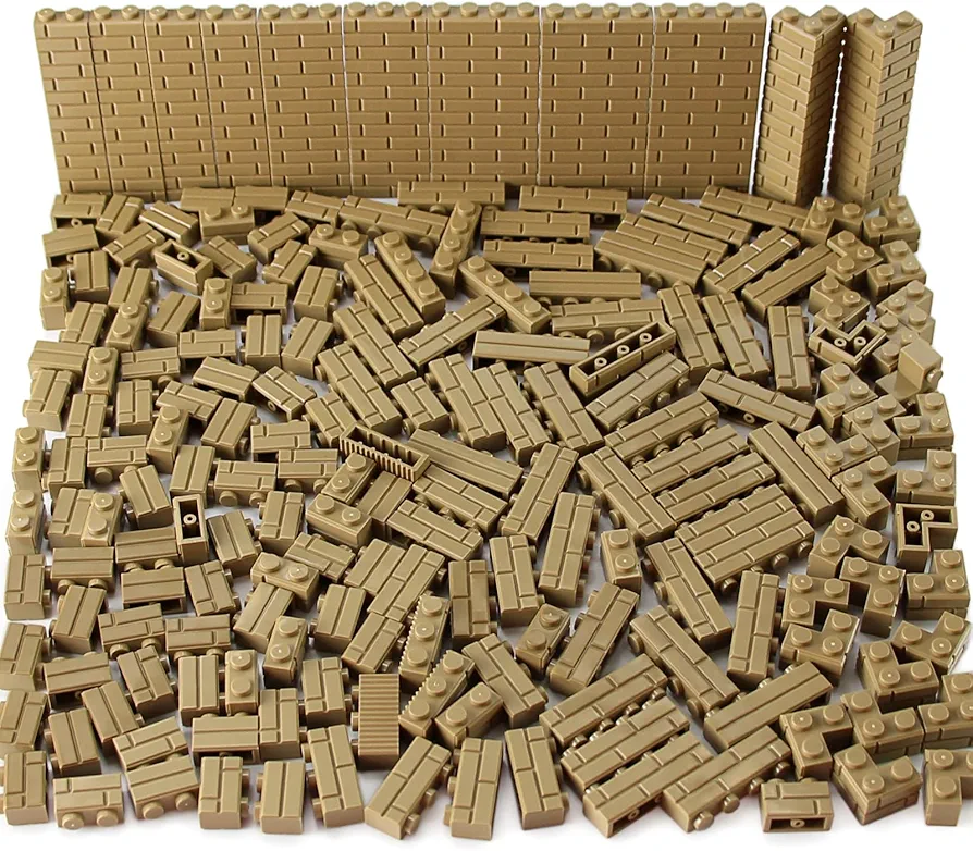 Feleph 260 Pieces Masonry Profile Bricks Building Blocks for Wall Parts and Pieces Diverse Bulk Toy Set Compatible with Major Brands