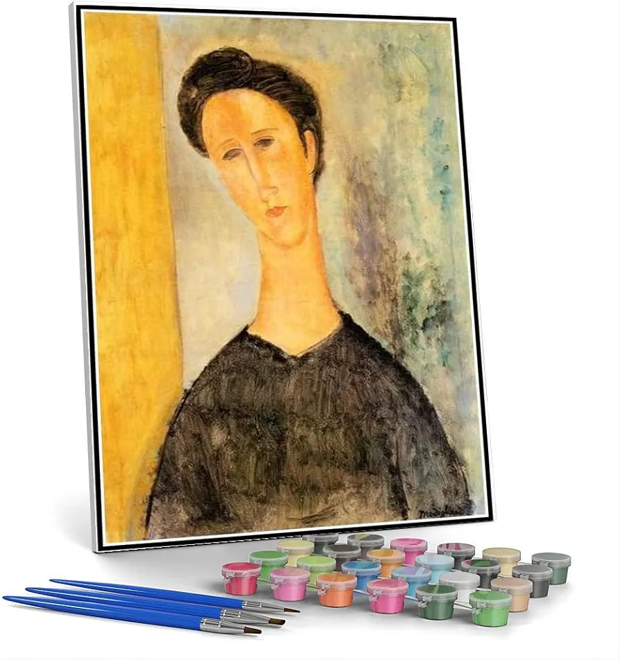 Paint by Numbers Kits for Adults and Kids Portrait of A Woman Painting by Amedeo Modigliani Arts Craft for Home Wall Decor