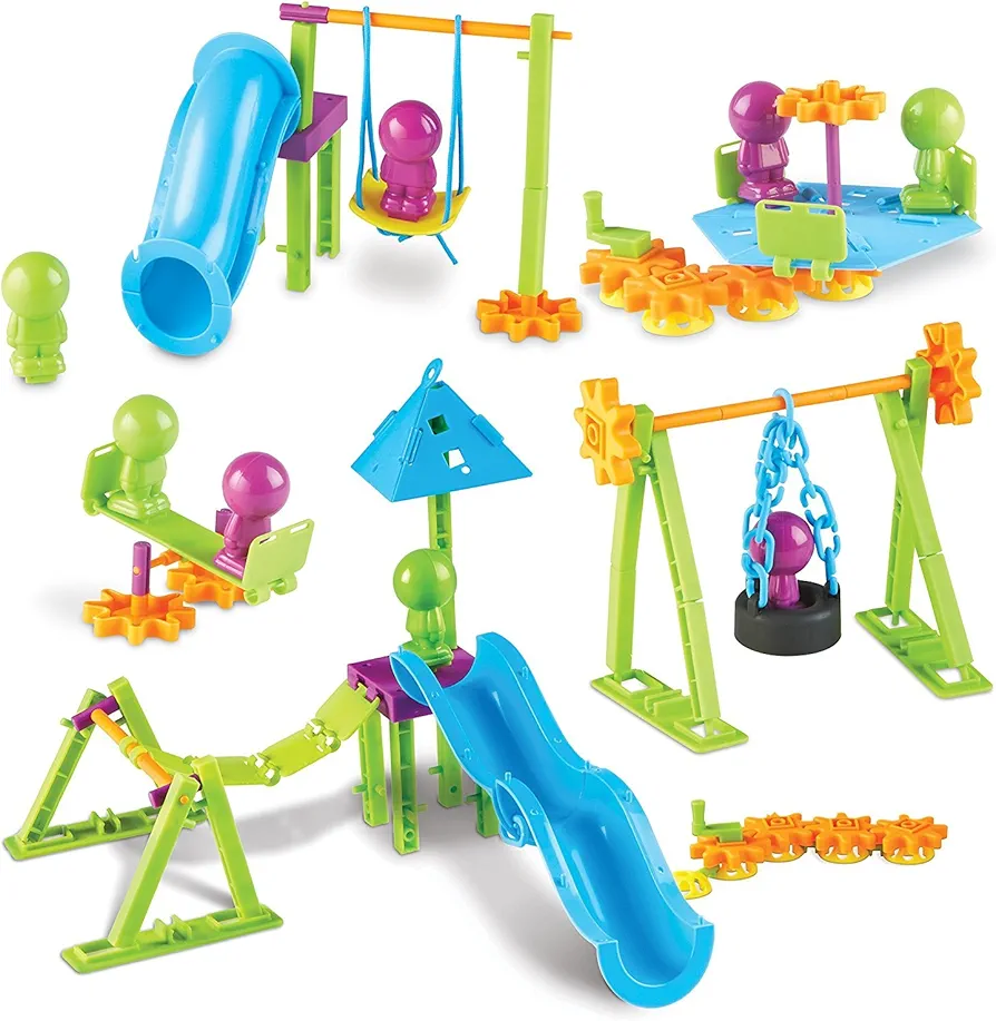 Learning Resources Playground Engineering & Design STEM Set - 104 Pieces, Ages 5+ STEM Toys for Kids, Construction Toys