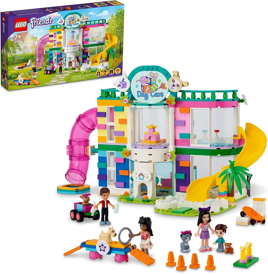 LEGO Friends Pet Day-Care Center 41718 Building Toy Set for Kids, Girls, and Boys Ages 7+ (593 Pieces)