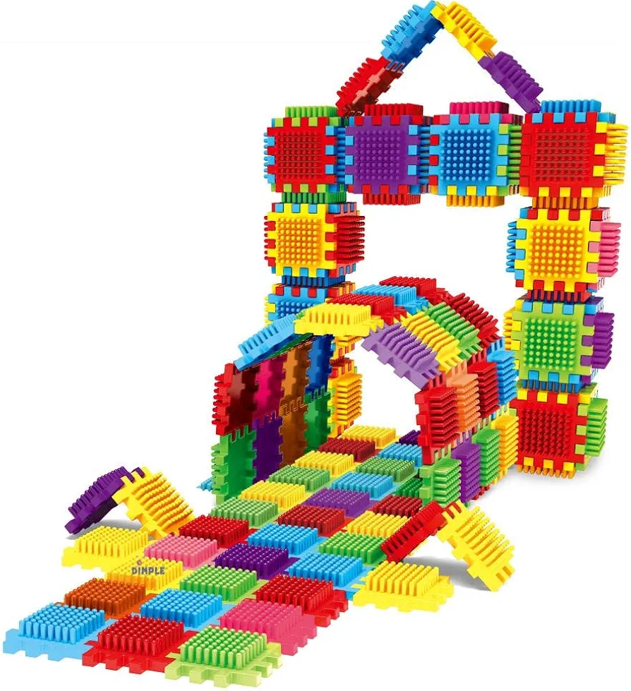 Dimple DC5190 360 Piece Set Interconnecting Stacking Building Toy Set for Boys & Girls, Makes 60 Blocks, Educational Fun, Great for Toddler Children