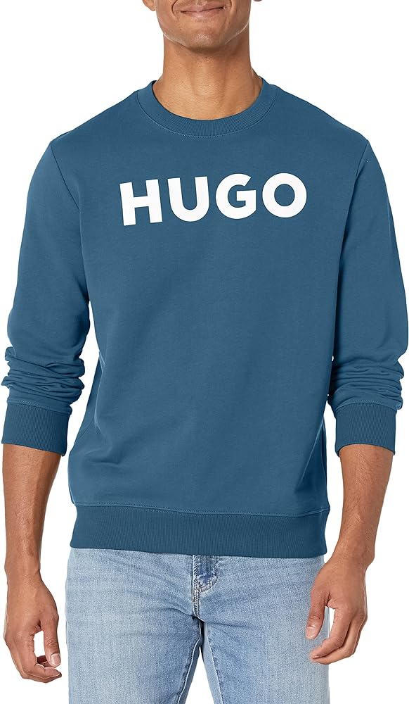 HUGO Men's Big Logo Pullover Sweatshirt