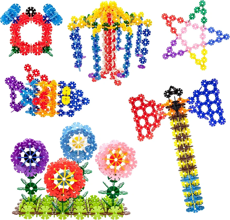 PicassoTiles Building Chips 600 Pieces Interlocking Construction Chips Creative Disc Block Toy Set STEM Learning Toys for Early Education and Child Brain Development Kids Boys Girls Age 3 and Up PTF60