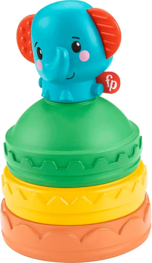 Fisher-Price Stacking Elephant, Infant Stacker Activity Toy For Baby Ages 6 Months And Older