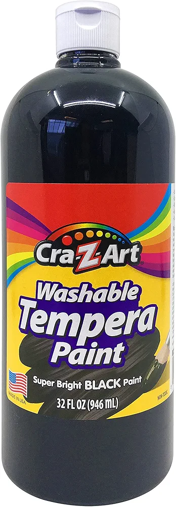 Cra-Z-Art Washable Tempera Paint Black 32oz, 1 count (pack of 1)