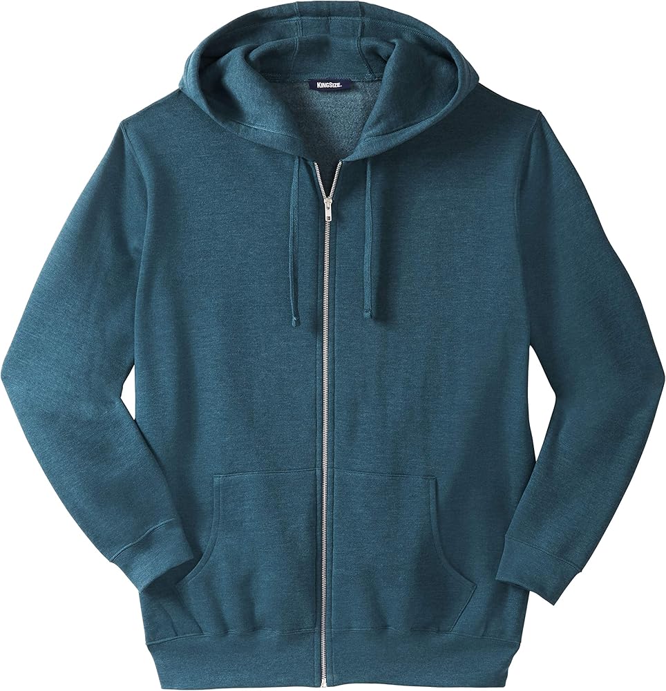 KingSize Men's Big & Tall Fleece Zip-Front Hoodie