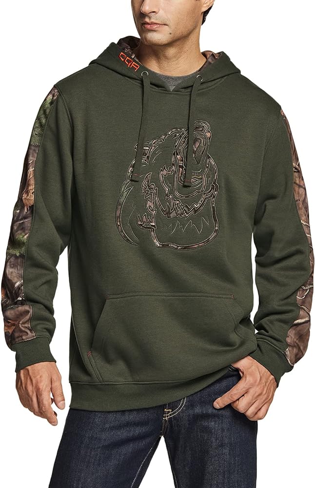 CQR Men's Winter Fleece Pullover Hoodies, Thermal Long Sleeve Hooded Sweatshirt, Cotton-Blend Outdoor/Tactical Shirts