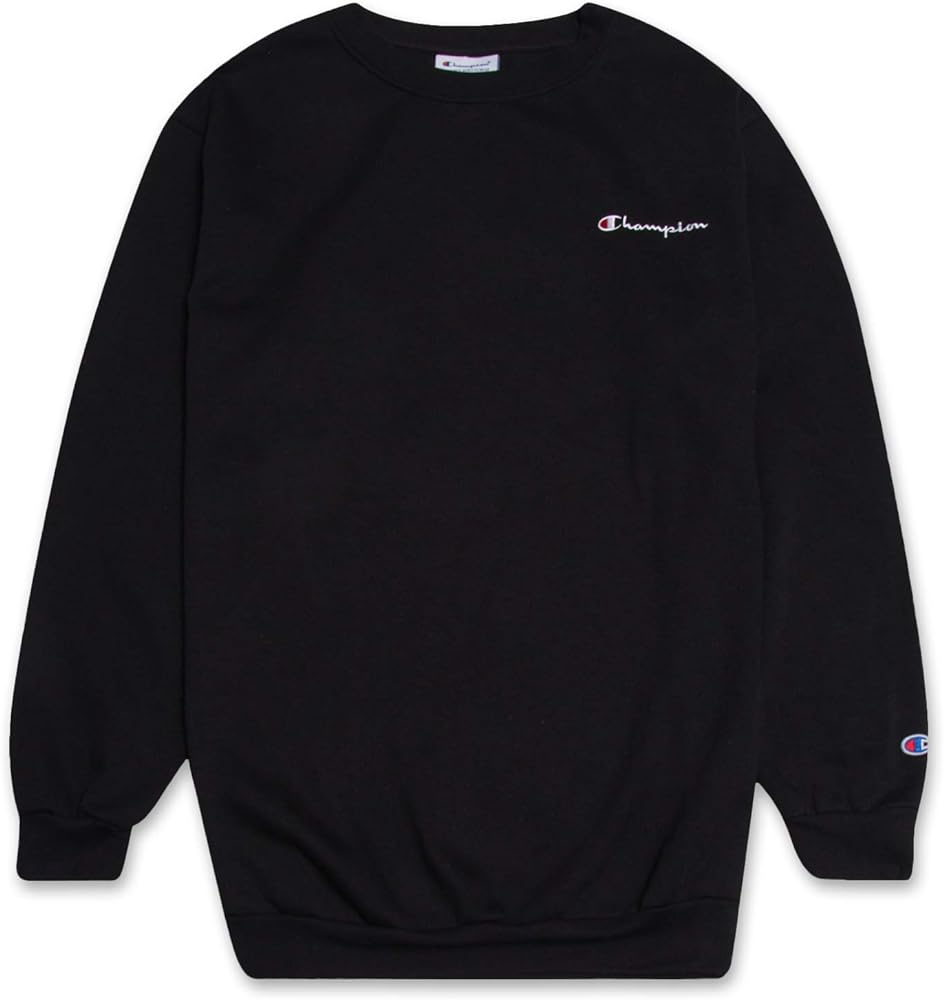 Champion Crewneck Fleece Sweatshirt for Men's Big and Tall with Script Logo