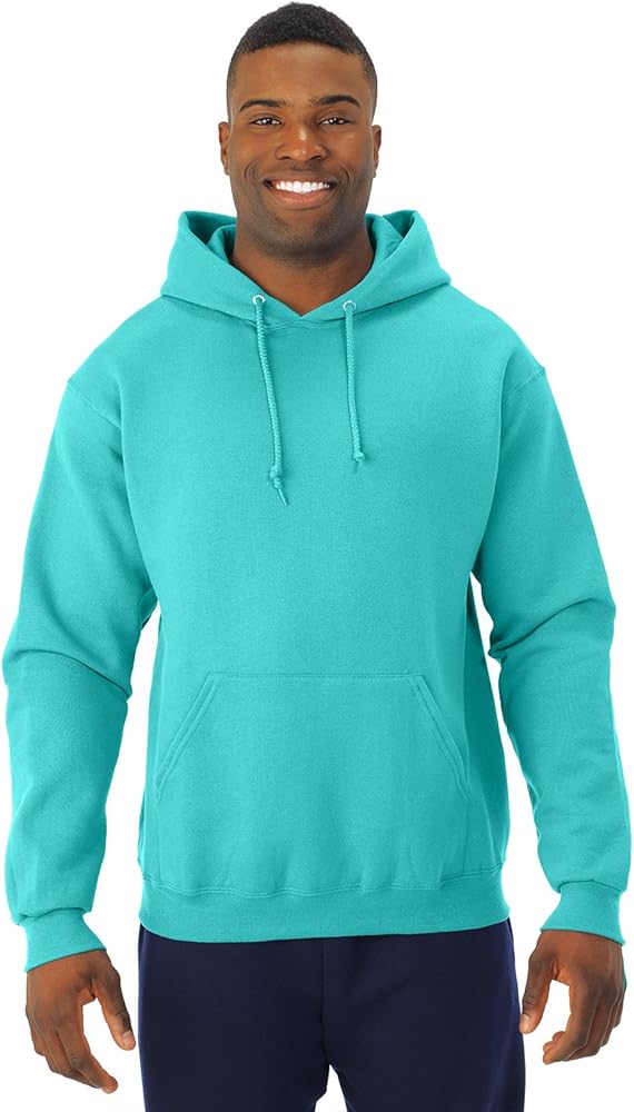 Jerzees Men's NuBlend Youth Hooded Sweatshirt (Scuba Blue/Medium)