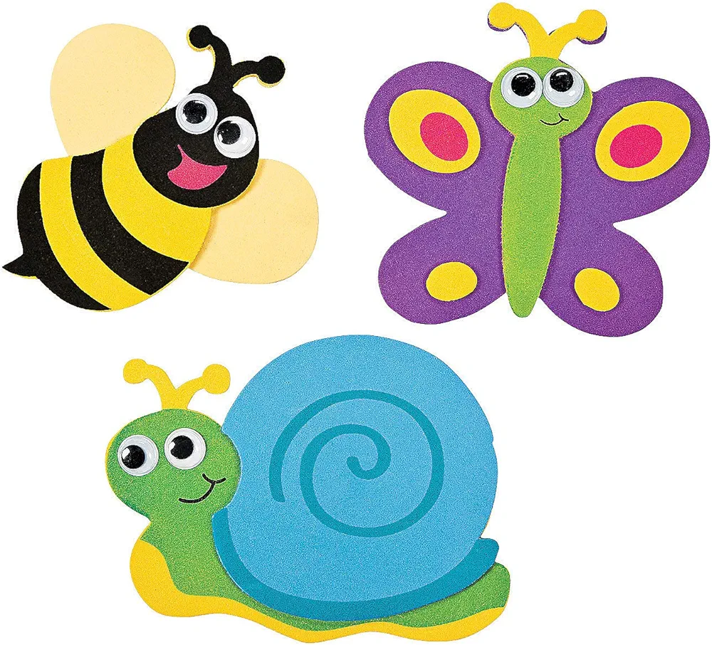 Fun Express Bug Foam Magnet Ck - Crafts for Kids and Fun Home Activities - VBS Vacation Bible School Supplies/Decor