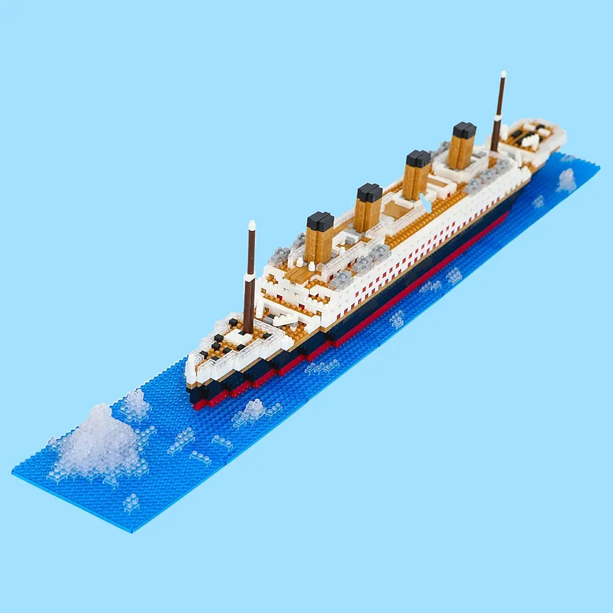 Titanic Model Mini Building Blocks Set 1878pcs Mini Bricks 3D Puzzle DIY Educational Titanic Toys Gifts for Adults and Kids