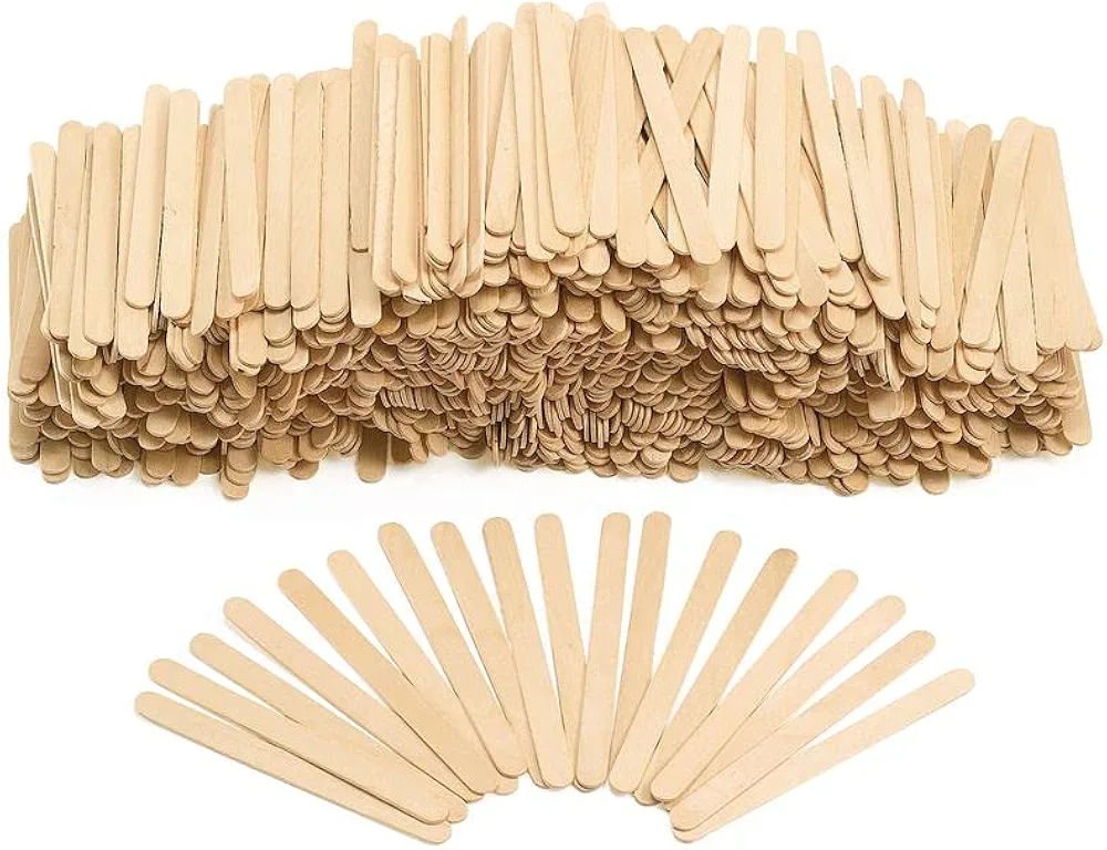 Colorations Regular Natural Wood Craft Sticks, Popsicle Sticks, 1000 Pieces, All Natural, 4 inches x 3/8 inch, Arts & Crafts, STEM, STEAM, Bulk Pack