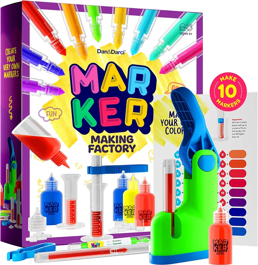 Marker Making Kit for Kids - Arts and Crafts for Kids Ages 6 7 8 9 10 11 12 Year Old - Crafts for Girls 8-12 - Girl Birthday Gift - Summer Activities - Art Craft Kits Gifts Toys Age 6-8, 8-12