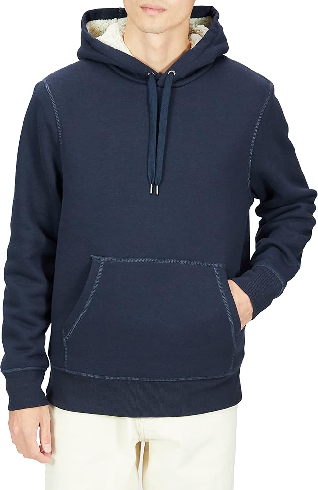 Amazon Essentials Men's Sherpa-Lined Pullover Hoodie