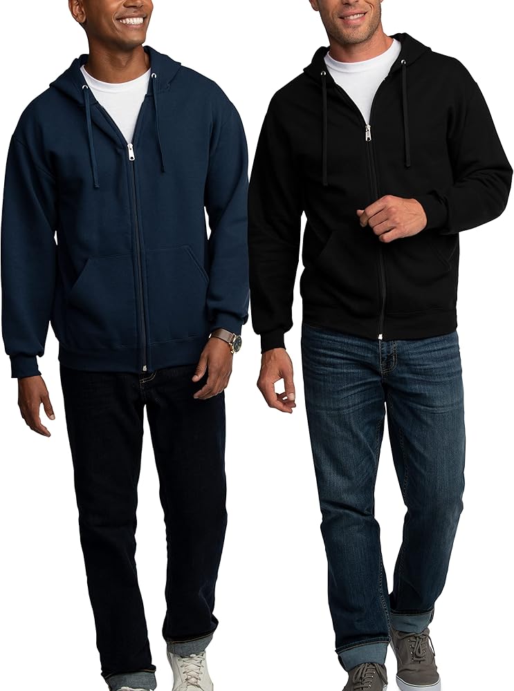 Fruit of the Loom Eversoft Fleece Hoodies, Pullover & Full Zip, Moisture Wicking & Breathable, Sizes S-4X